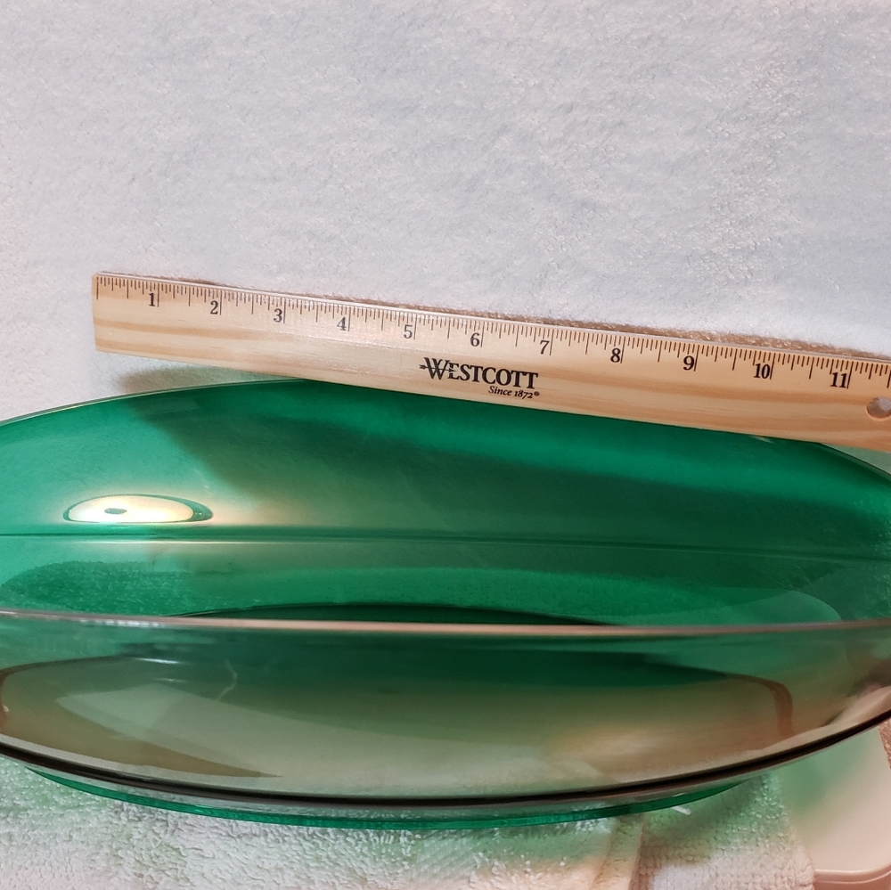 Vintage Tupperware Butterfly Platter Sheerly Elegant Green Acrylic 5375
